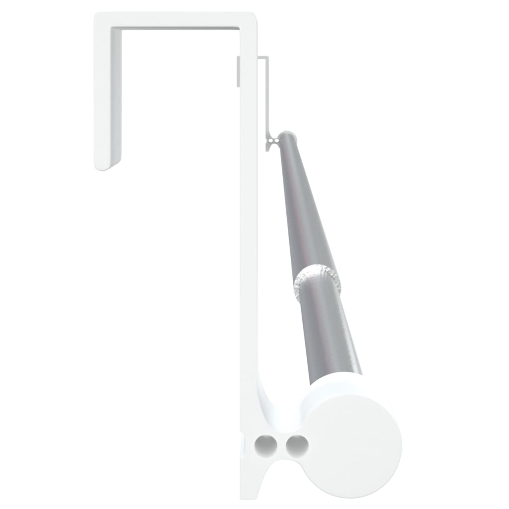 Gardinenstangen 2 Stk. Weiß und Silbern 40-60 cm Aluminium