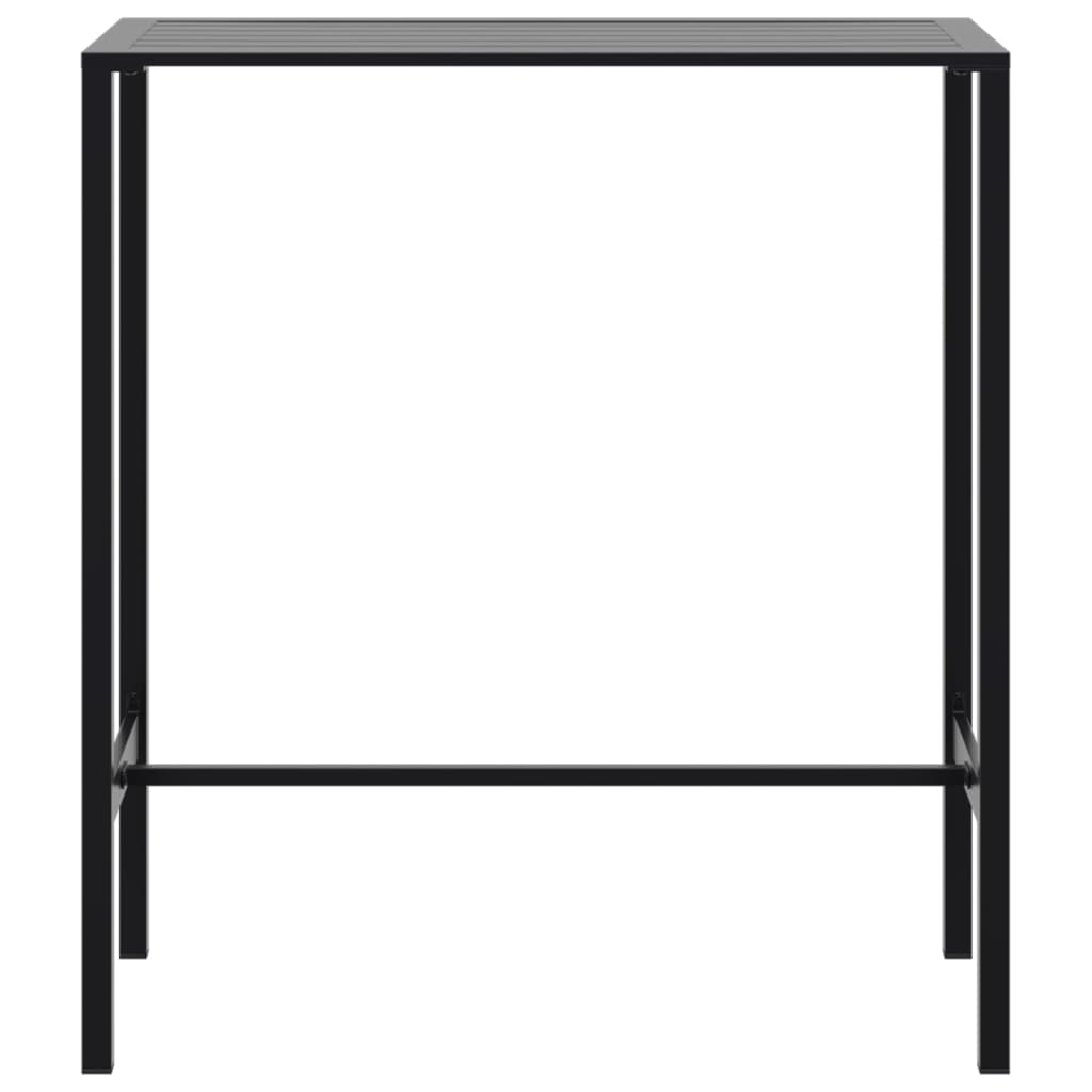 Bartisch Schwarz 50x50x110 cm Pulverbeschichteter Stahl