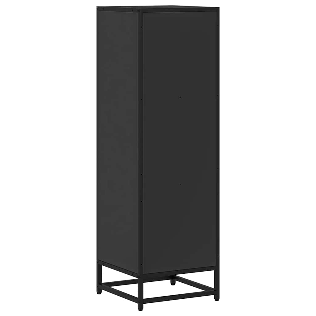 Bücherregal Schwarz 97,5x33x107,5 cm Holzwerkstoff und Metall