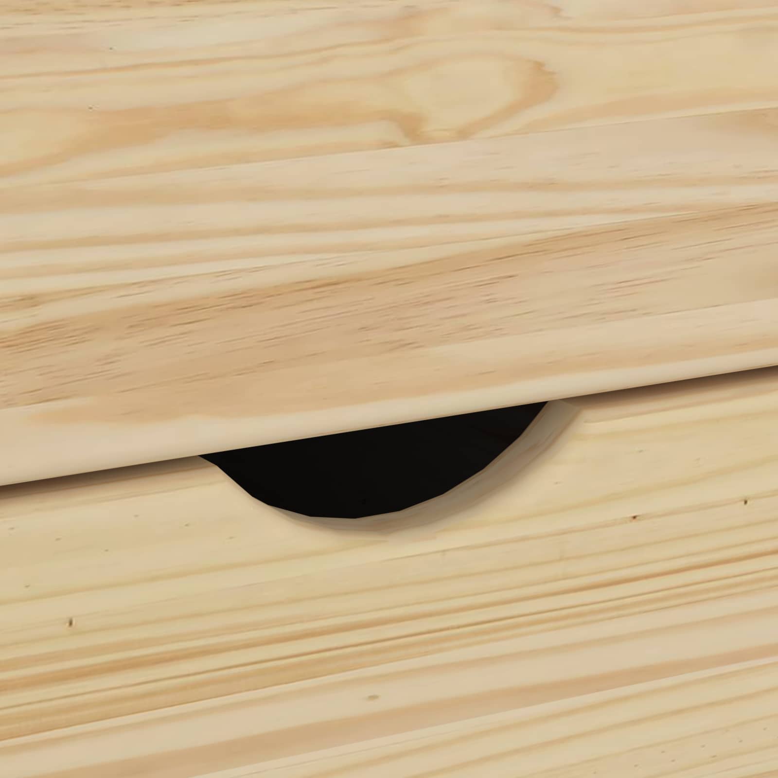 Rollschrank Honigbraun 63,5 x 39 x 79 cm Massivholz Kiefer