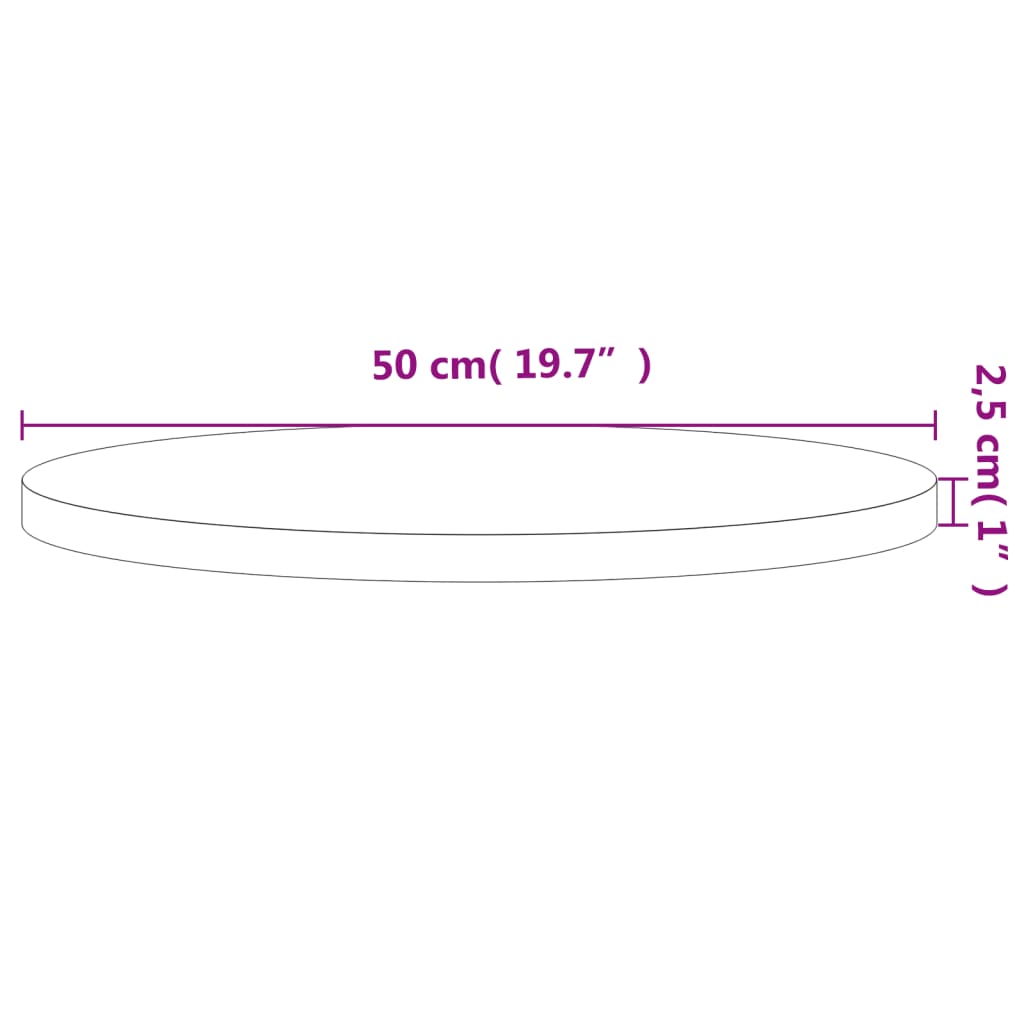 Tischplatte Ø30x1,5 cm Rund Massivholz Buche