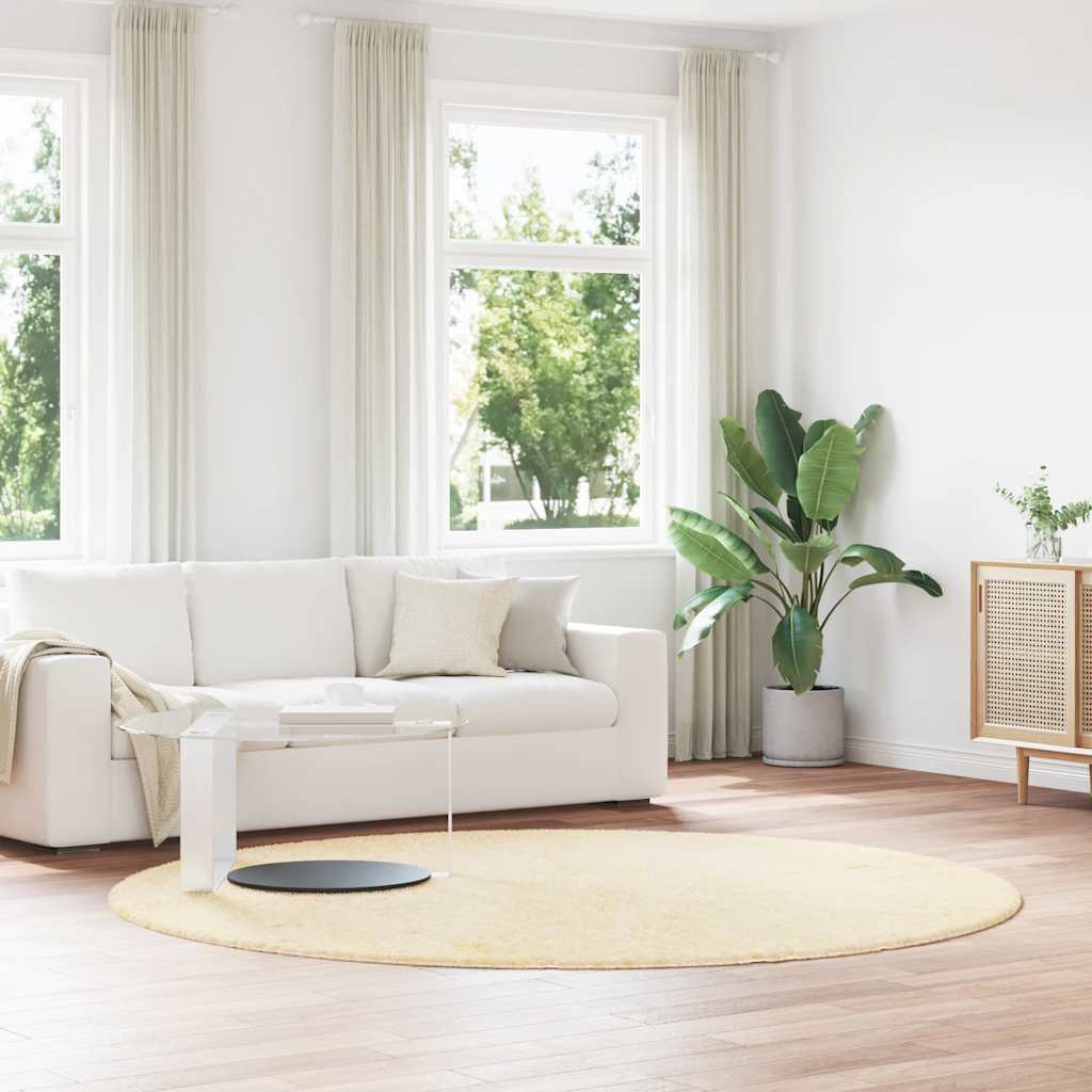 Teppich Shaggy Hochflor NAVARRA Beige 60x100 cm Polyester