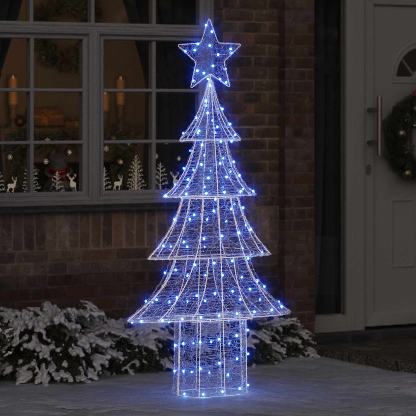 Weihnachtsbaum mit 100 LEDs Warmweiß 120 cm Acryl