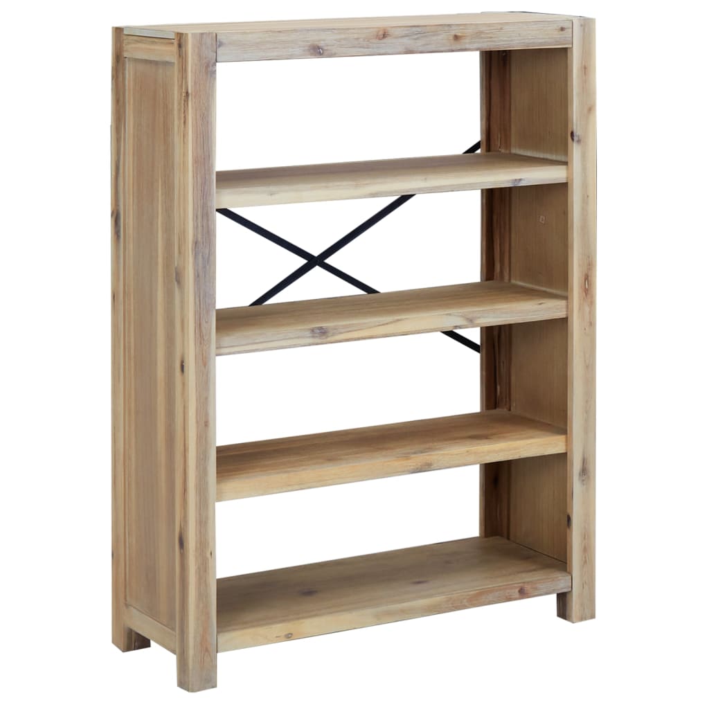 Bücherregal 7 Böden 80x30x200 cm Massivholz Akazie
