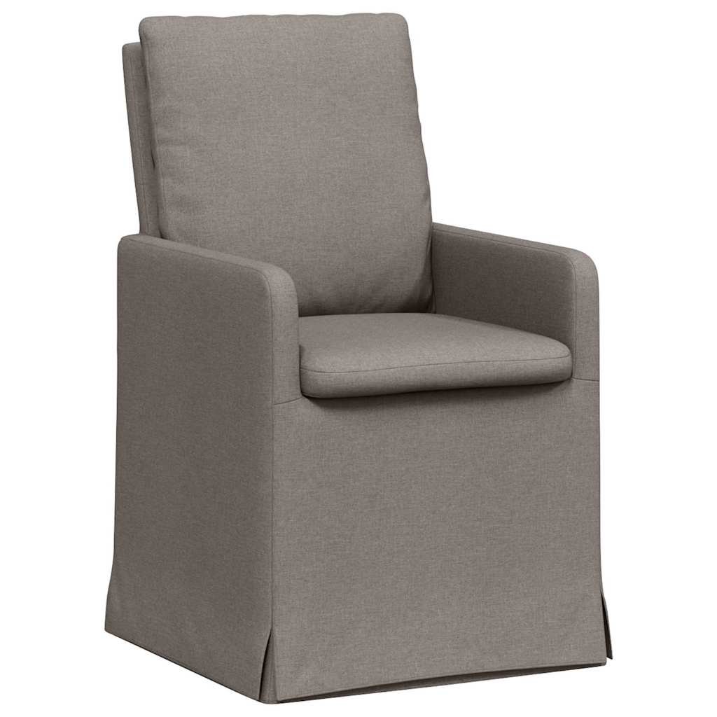Esszimmerstühle 2 pcs Hellgrau 57 x 67 x 98 cm Stoff