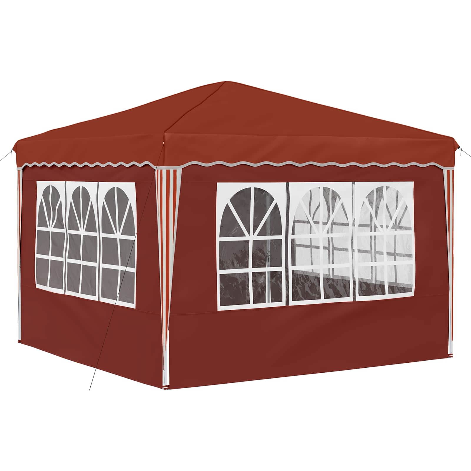 Pop-up Partyzelt 288 x 288 x 245 cm Creme Oxford-Stoff