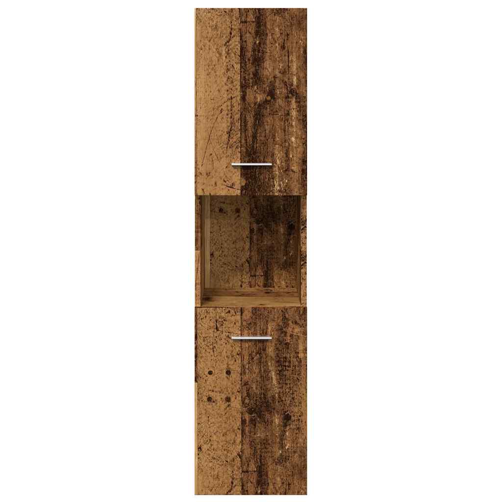 Badezimmerschrank Weiß 30x30x130 cm Holzwerkstoff