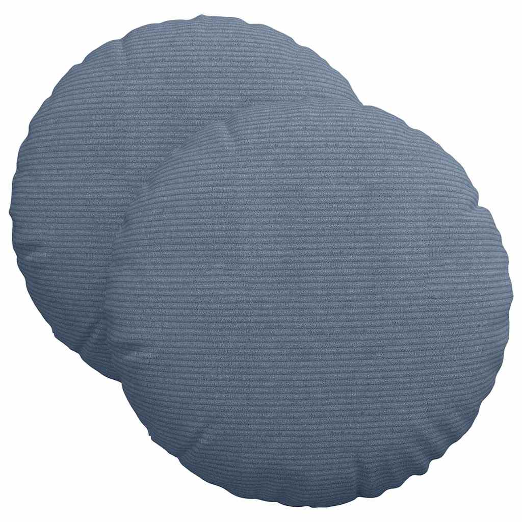 Sitzkissen 2 pcs Hellgrau Ø30 x 13 cm Cordstoff