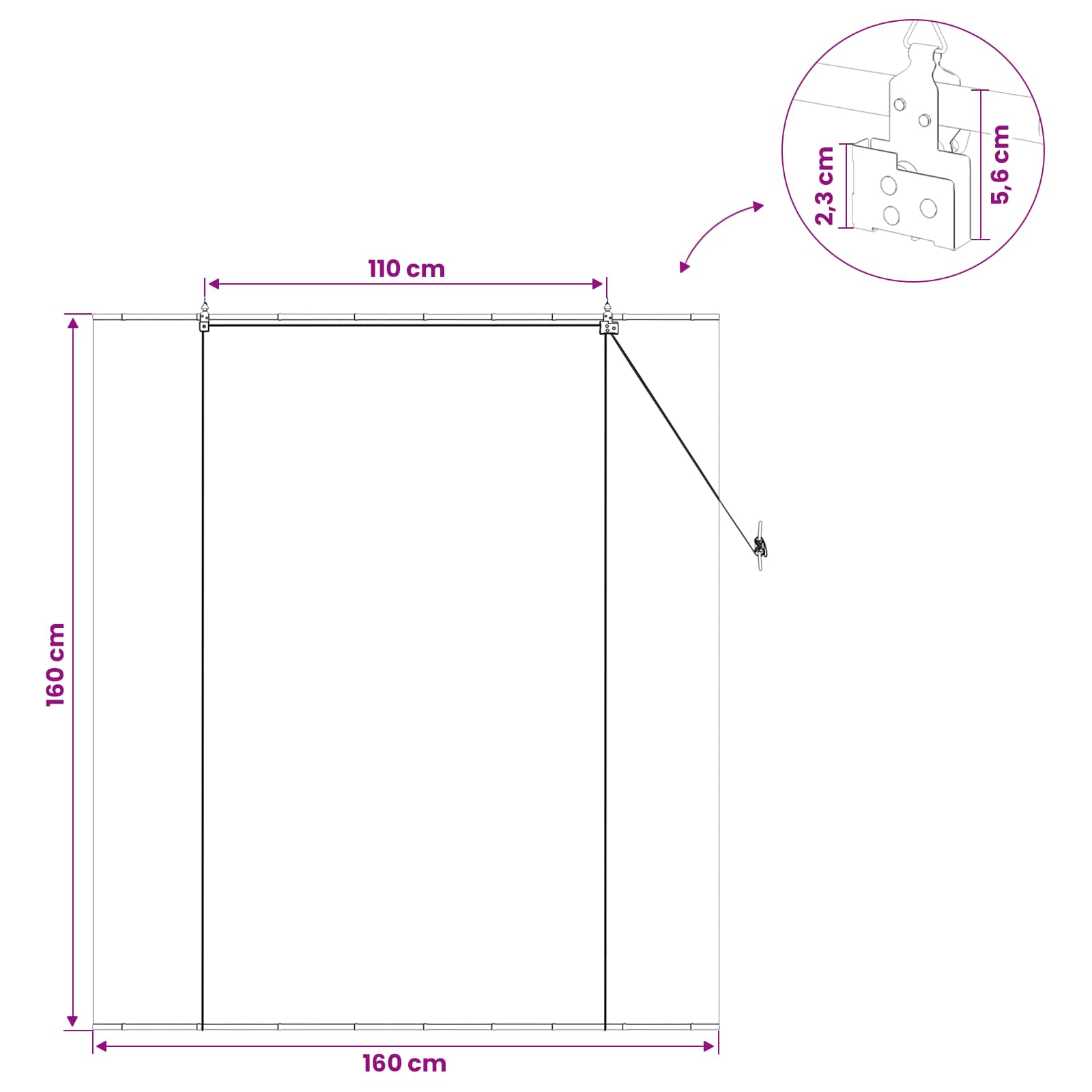 Bambusrollo Natur 80x160 cm