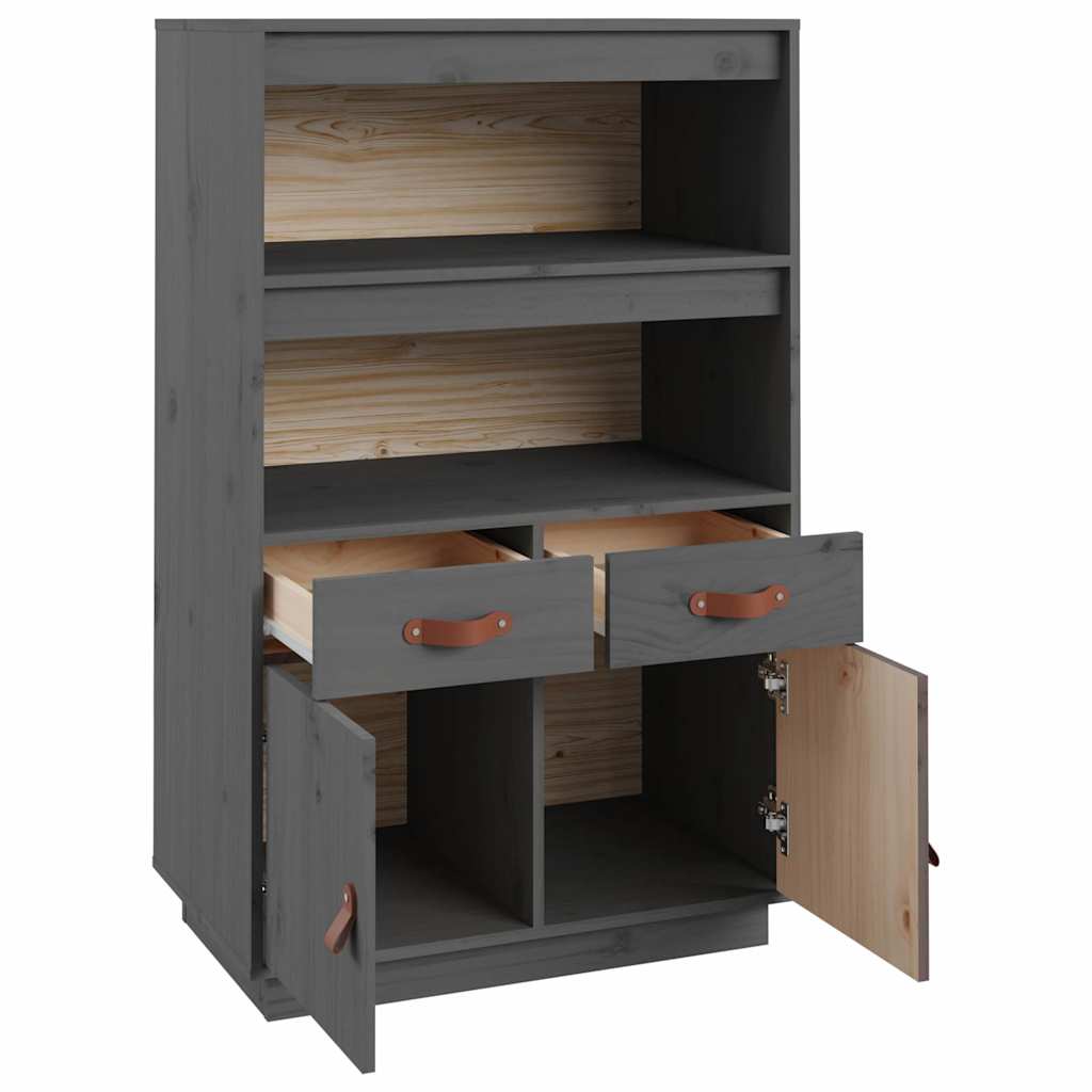 Highboard 67x40x108,5 cm Massivholz Kiefer