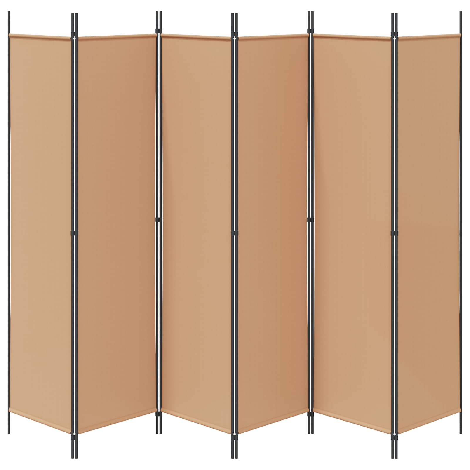 3-tlg. Paravent Schwarz 150x200 cm Stoff