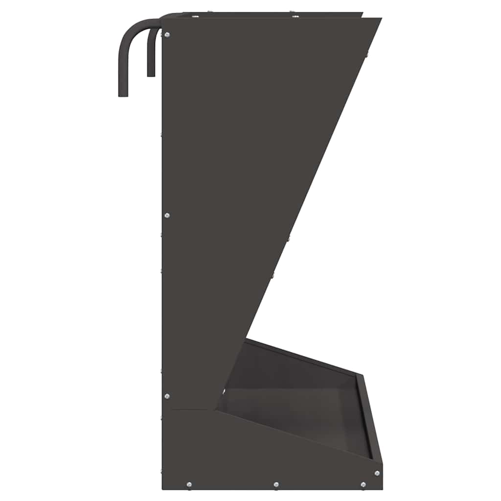 Heu Futterspender Schwarz 71 x 33 x 70 cm Kaltgewalzter Stahl