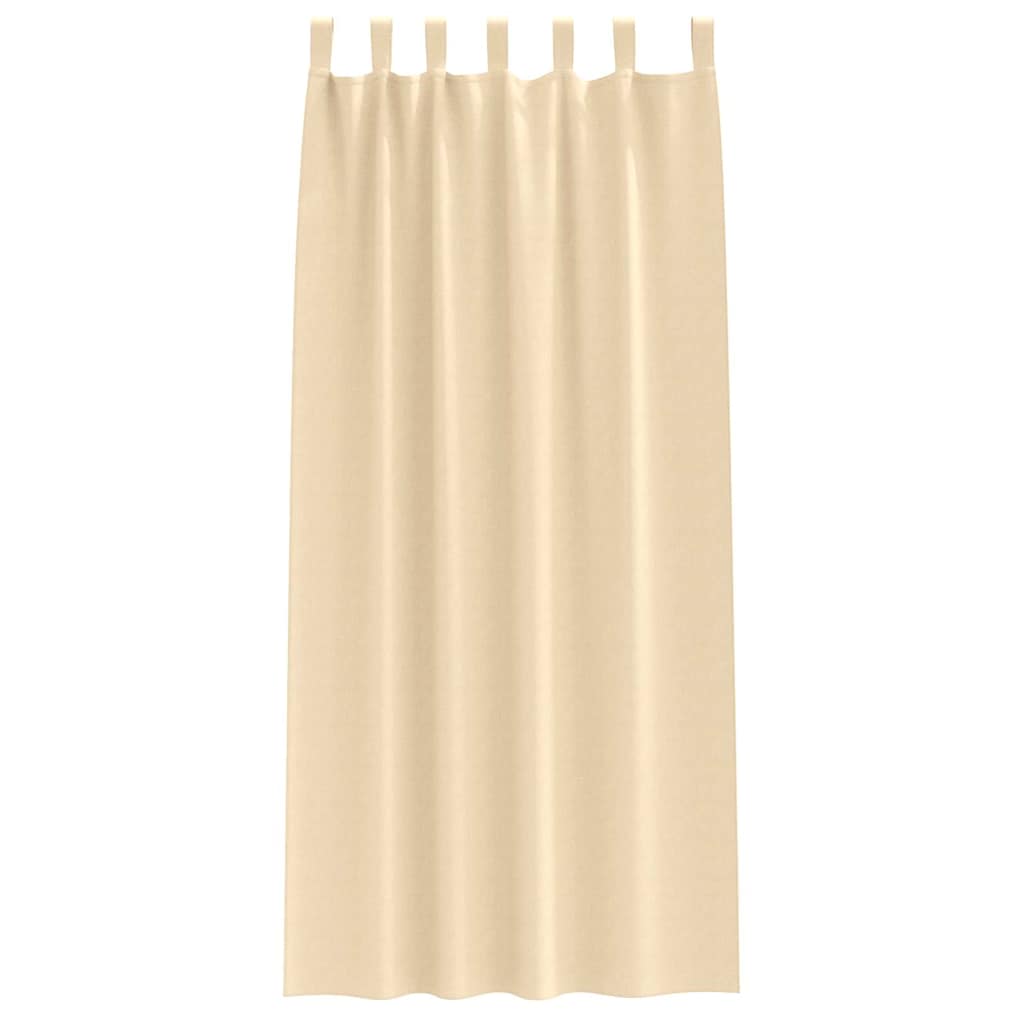 Verdunkelungs-Vorhänge mit Ringen 2 pcs Beige 140 x 140 cm