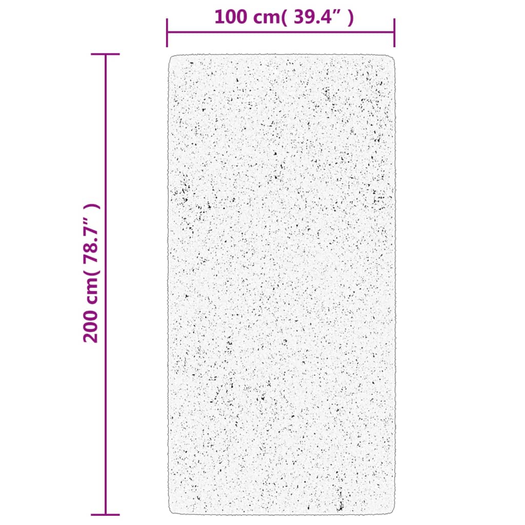 Teppich IZA Kurzflor Skandi-Stil Anthrazit 80x150 cm