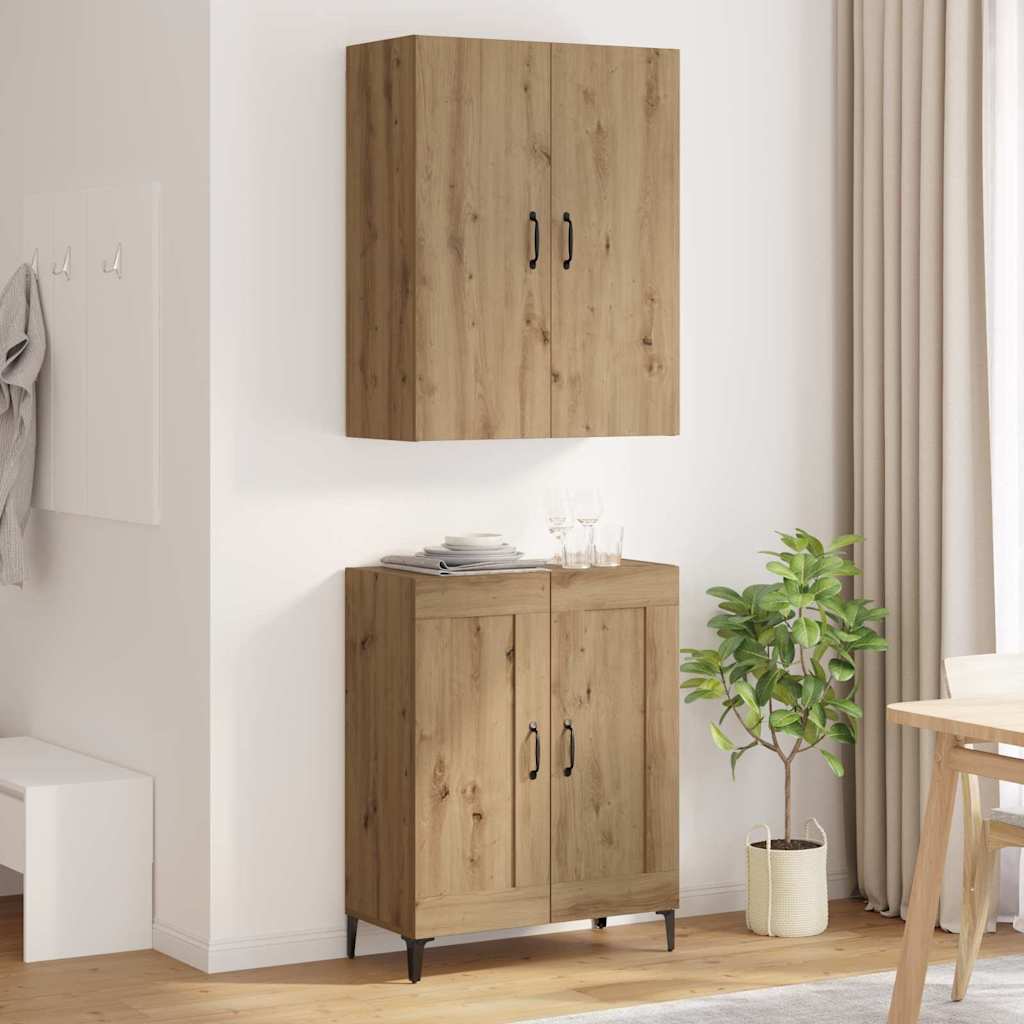 Highboard Altholz 69,5 x 34 x 180 cm Holzwerkstoff