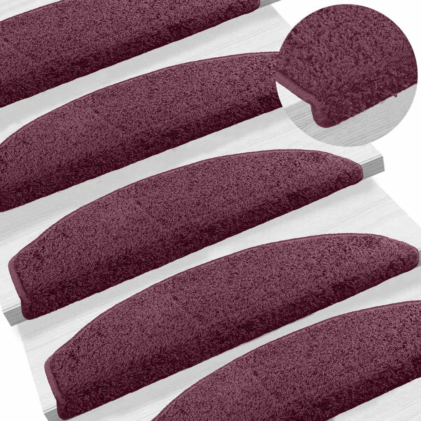 Stufenmatten 15 Stk. 56x17x3 cm Grau Halbrund