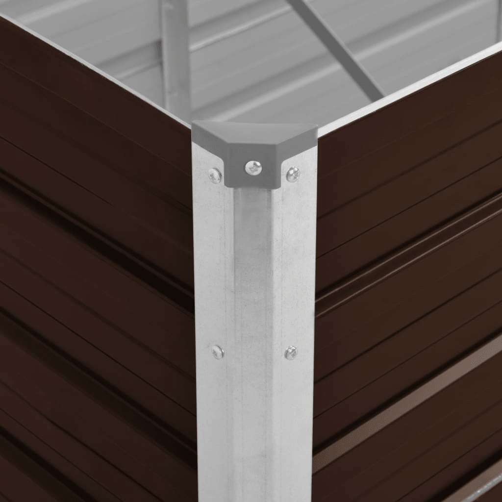 Hochbeet Braun 160 x 80 x 77 cm Verzinkter Stahl