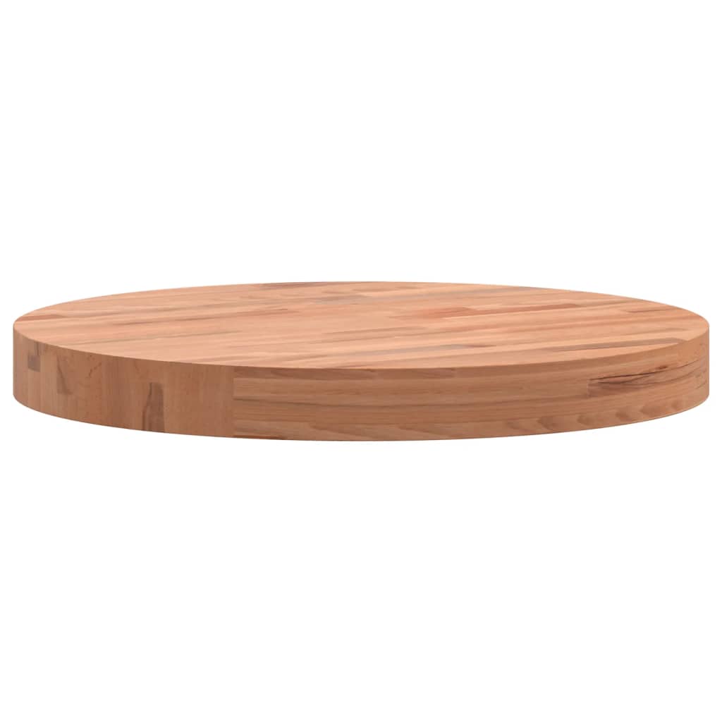 Tischplatte Ø30x1,5 cm Rund Massivholz Buche