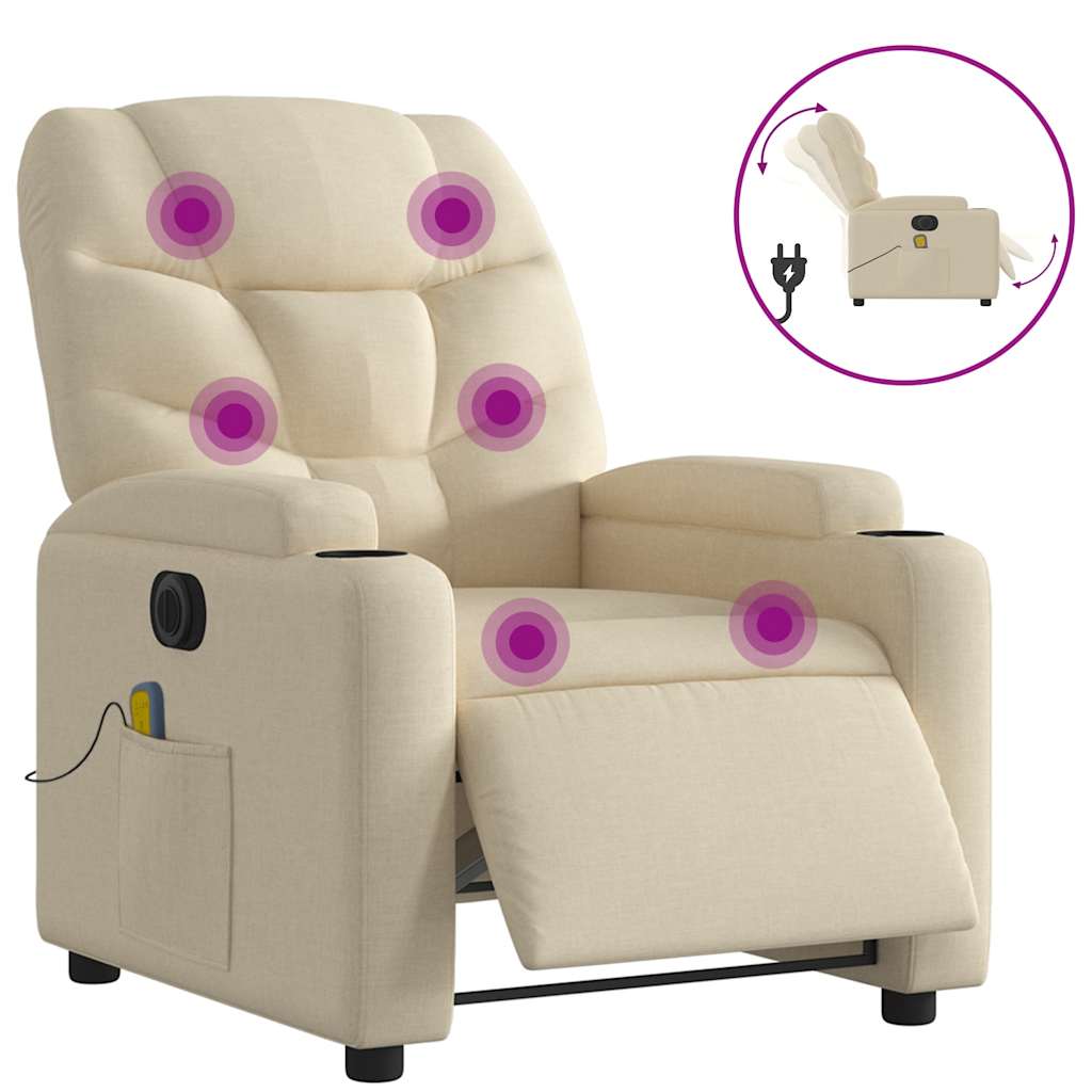 Relaxsessel Elektrisch Dunkelgrau Stoff