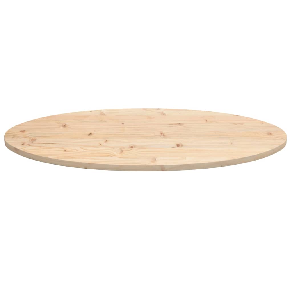 Tischplatte 70x35x2,5 cm Massivholz Kiefer Oval