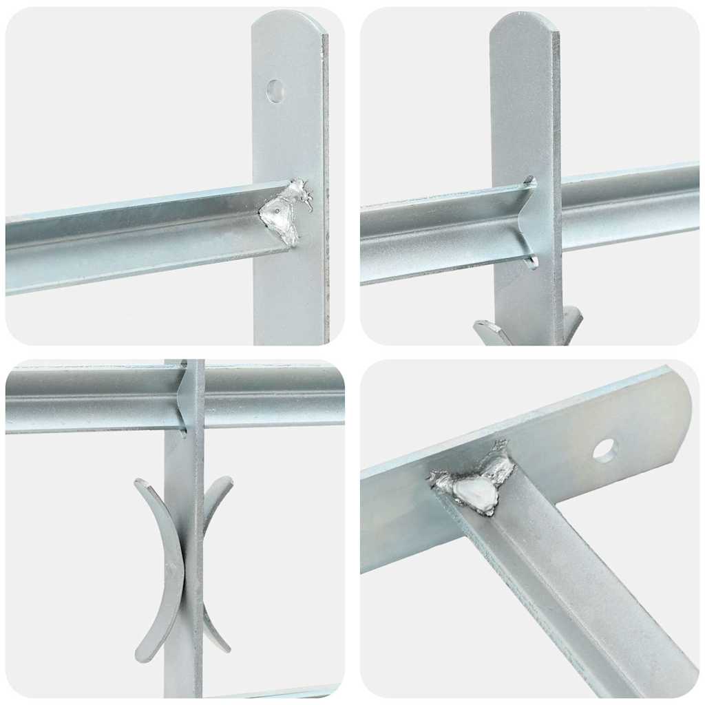 Fenstergitter Verstellbar mit 3 Querstäben 500-650 mm