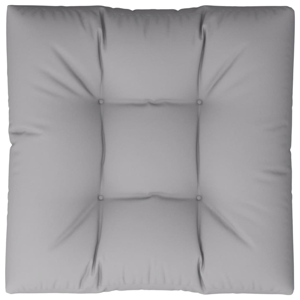 Palettenkissen 50x50x12 cm Grau Stoff