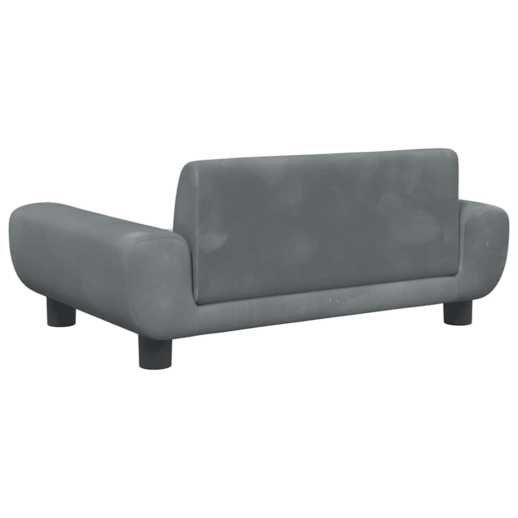 Kindersofa Blau 100x54x33 cm Samt