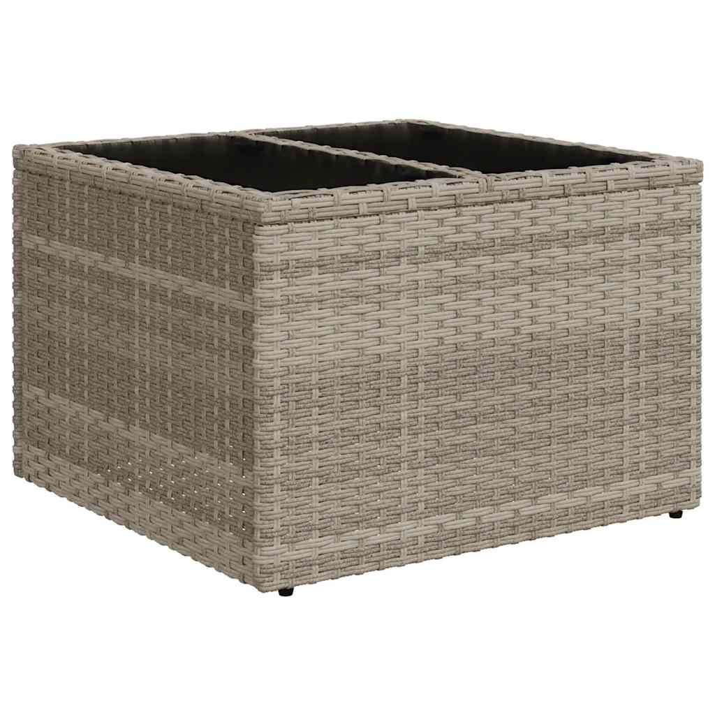 10-tlg. Garten-Sofagarnitur mit Kissen Schwarz Poly Rattan