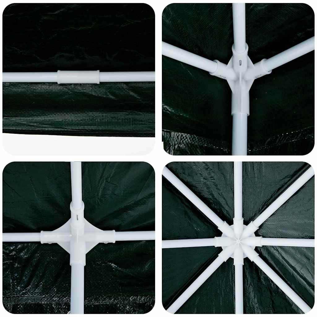Party-Zelt Weiß 400 x 400 x 266 cm Polyethylen und Stahl