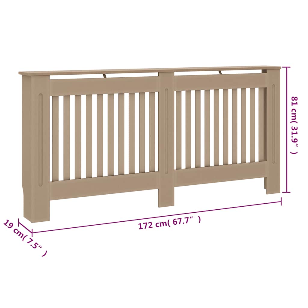 Holzwerkstoff Heizkörper-Abdeckung Heizkörperverkleidung 112 cm, weiß