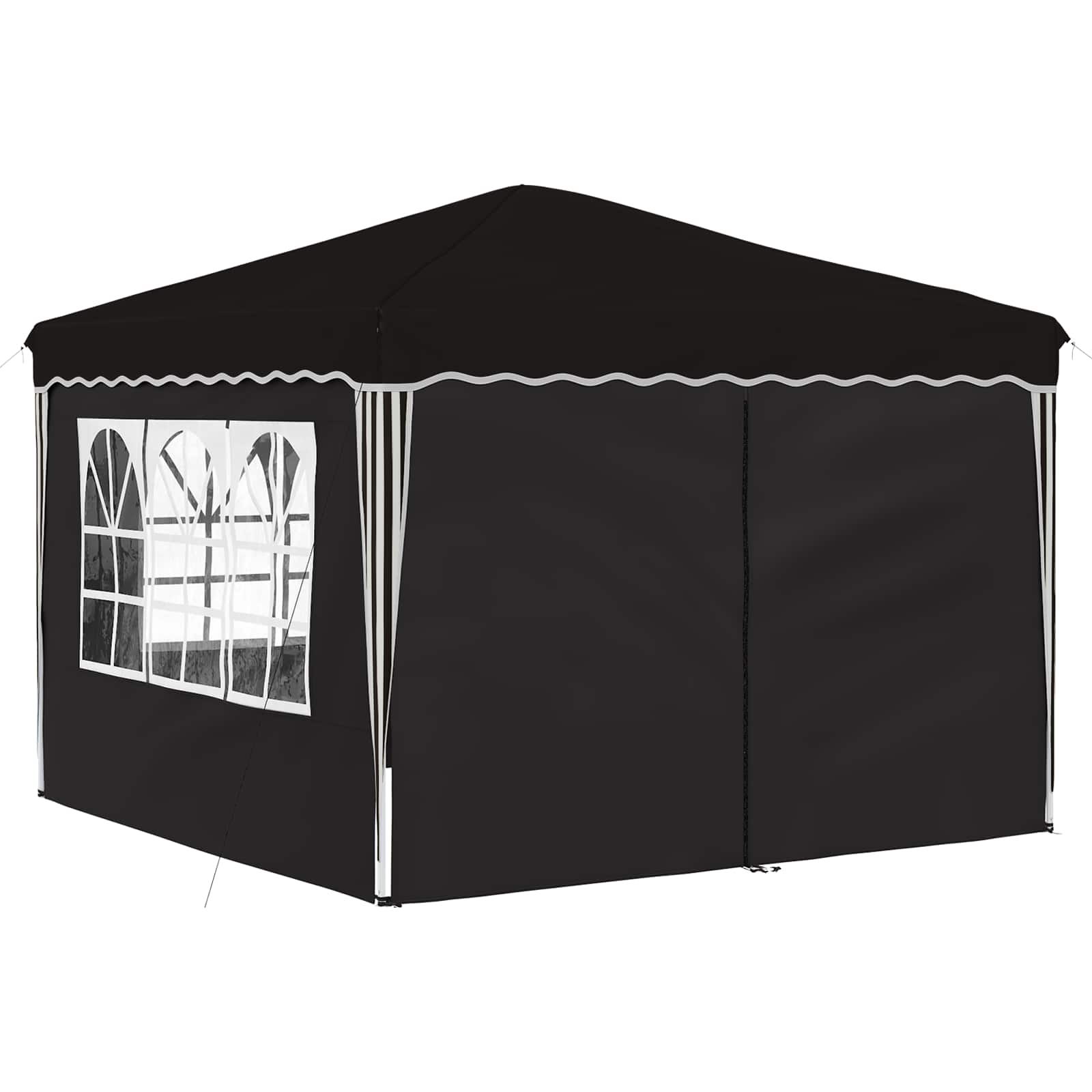 Pop-up Partyzelt 288 x 288 x 245 cm Creme Oxford-Stoff