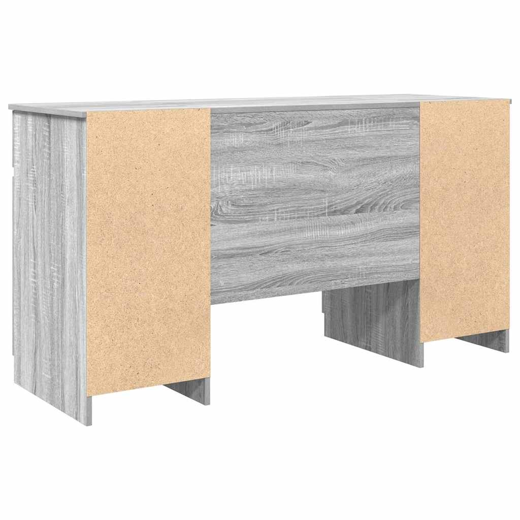 Schreibtisch mit Schubladen Weiß 140 x 49 x 76 cm Holzwerkstoff