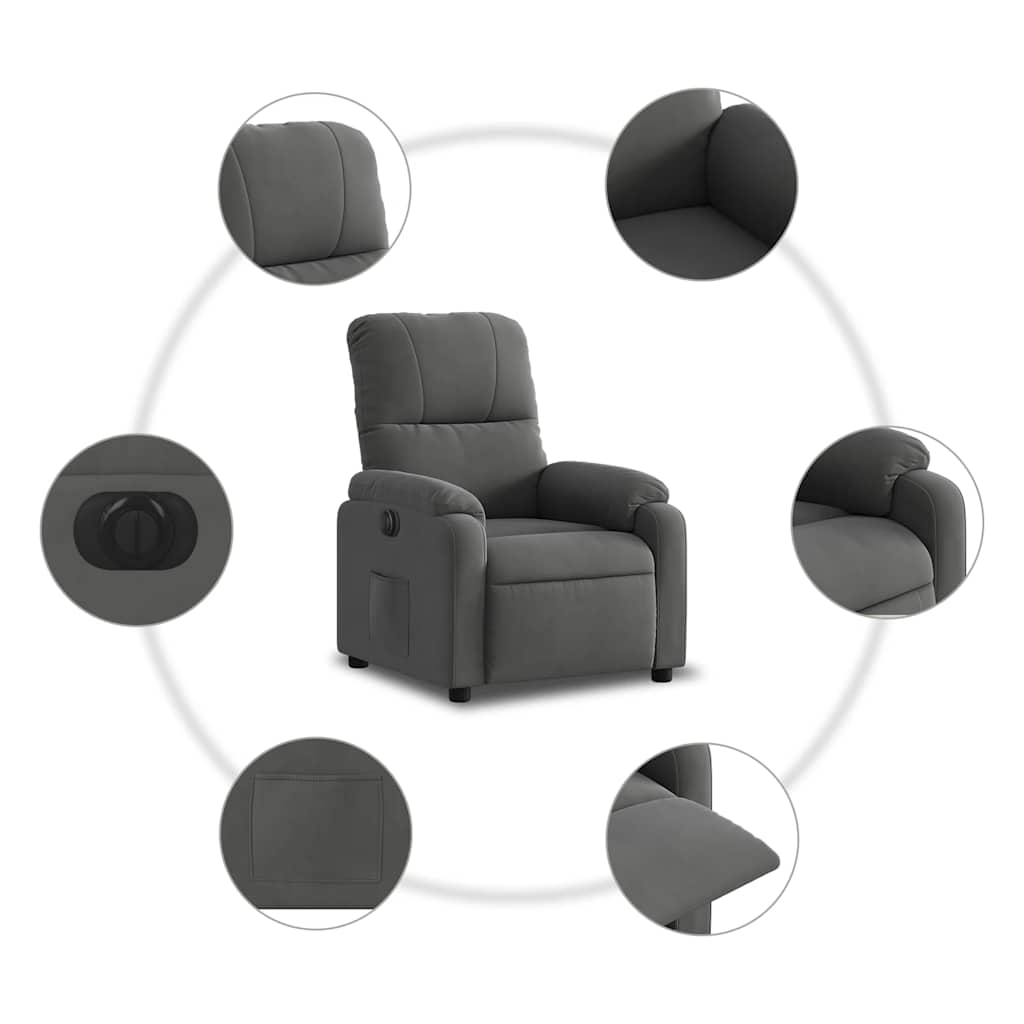 Relaxsessel Elektrisch Braun Mikrofasergewebe