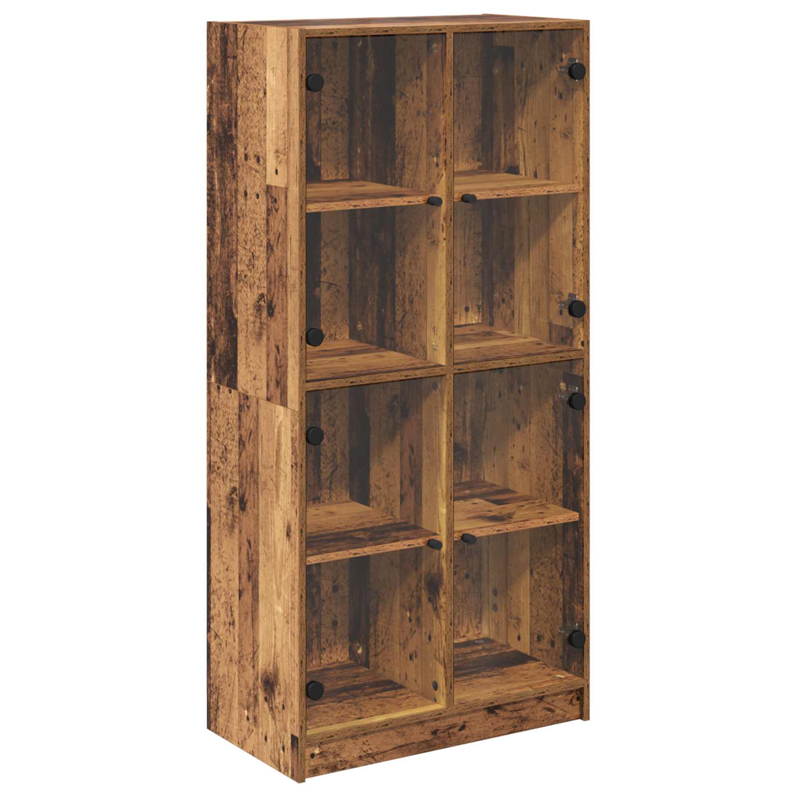 Bücherschrank mit Türen Weiß 136x37x142 cm Holzwerkstoff