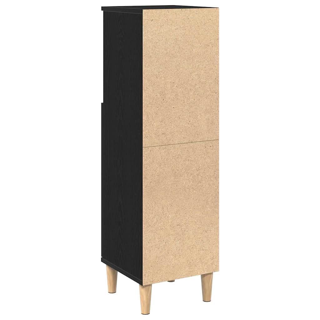 Badschrank Weiß 30x30x100 cm Holzwerkstoff