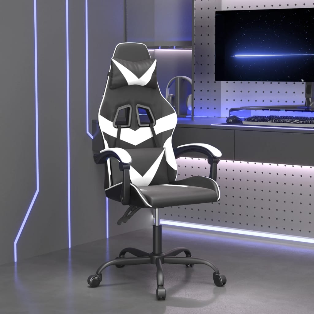 Gaming-Stuhl Drehbar Schwarz und Rot Kunstleder