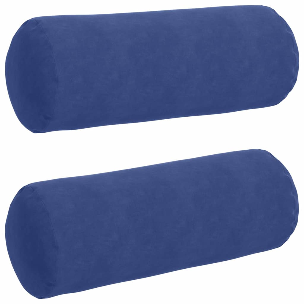 Bolsterkissen 2 Stück Blau Ø 15 x 40 cm Cordstoff