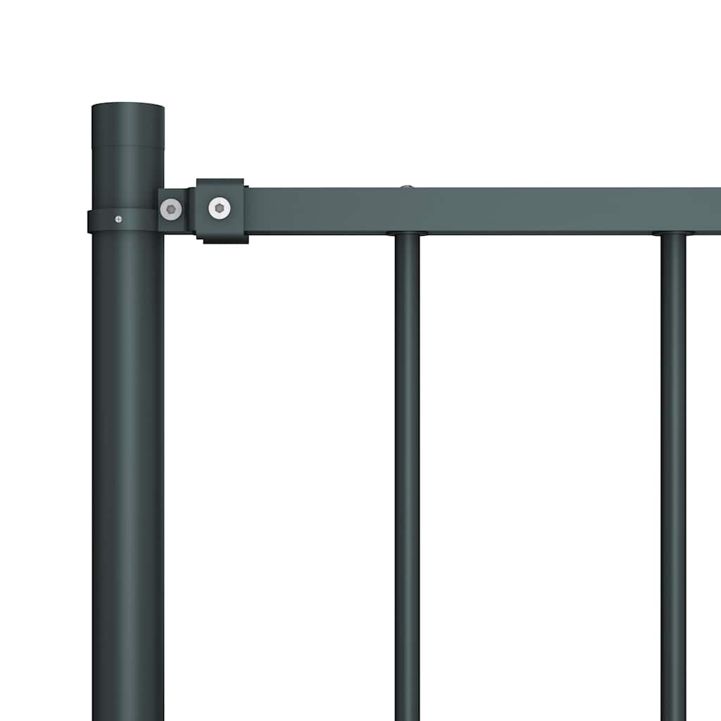 Zaunelement Woerden mit Pfosten Stahl 1,7 x 0,75 m Schwarz