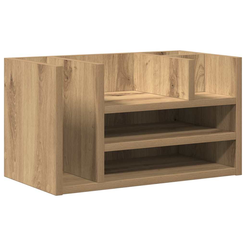 Schreibtisch-Organizer Weiß 44,5x24x25 cm Holzwerkstoff