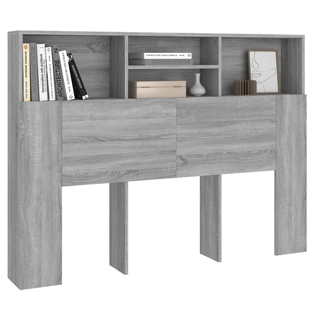 Bett-Kopfteil mit Ablagen Weiß 100x19x103,5 cm