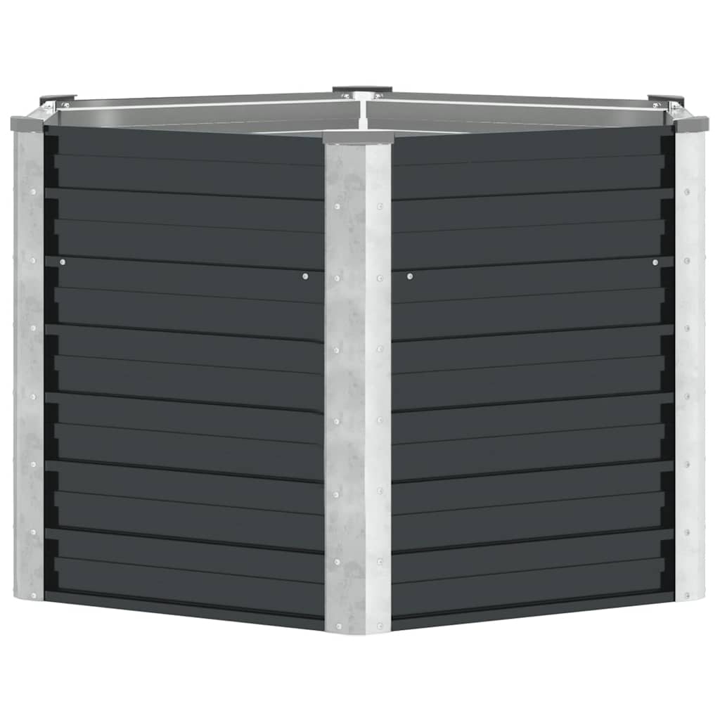 Garten-Hochbeet 129x45 cm Verzinkter Stahl Silber