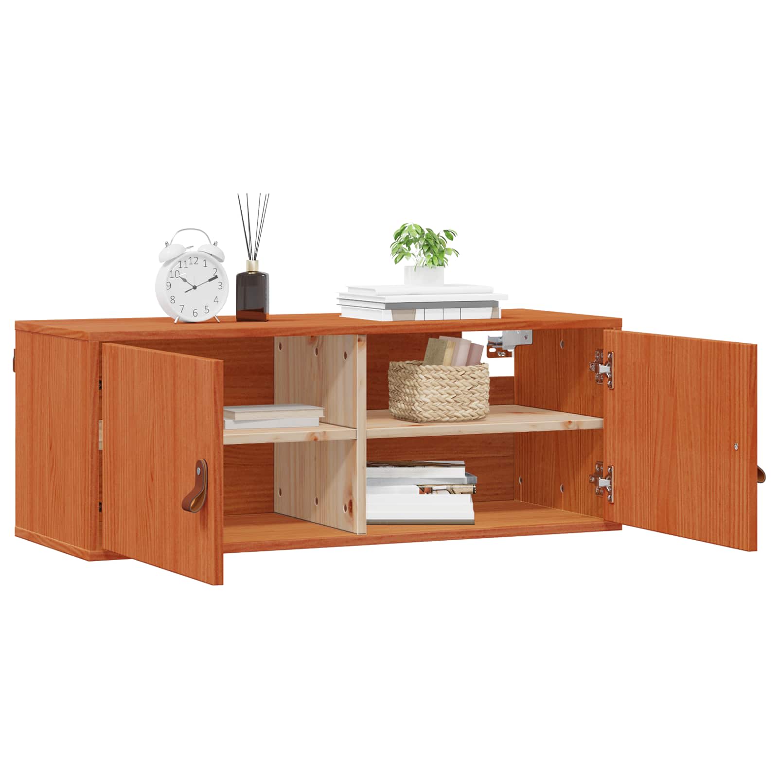Wandschrank 80x30x30 cm Massivholz Kiefer