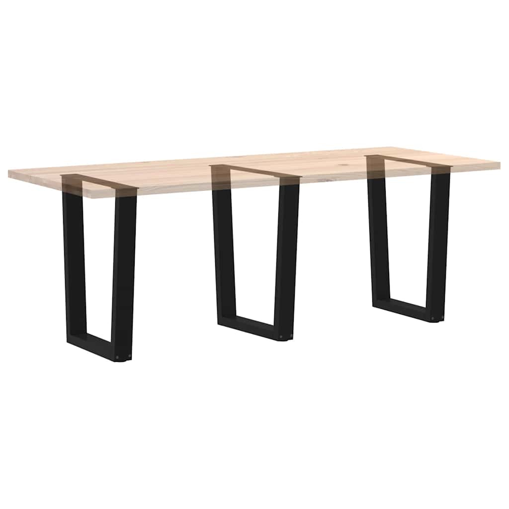 Couchtischbeine V-Form 2 Stück Schwarz 30x(30-31,3) cm Stahl