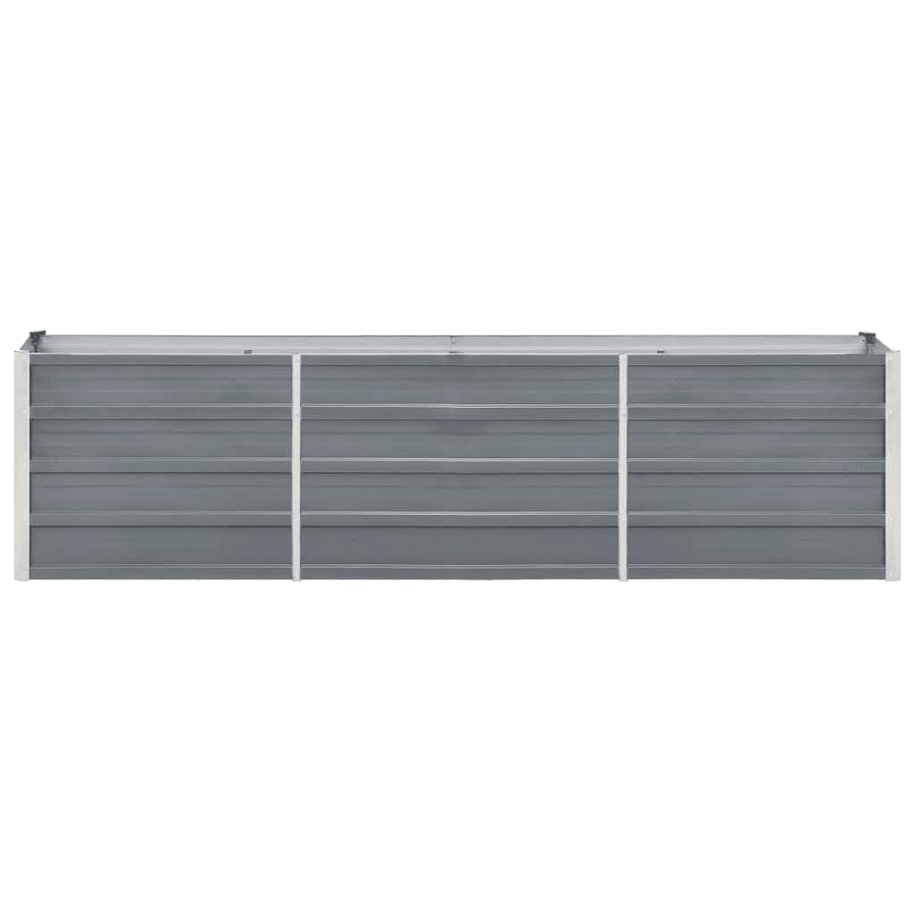 Hochbeet 160 x 80 x 77 cm Verzinkter Stahl Grau