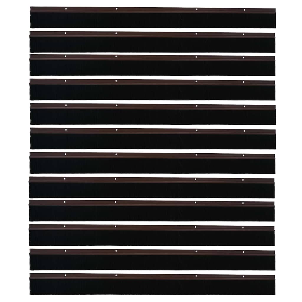 Aufsteck Türbürstendichtungen 2 pcs Braun 100 cm