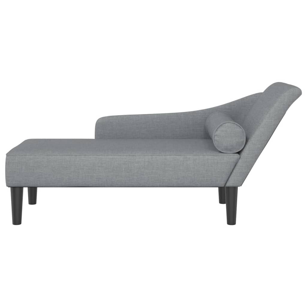 Chaiselongue mit Kissen Weinrot Stoff