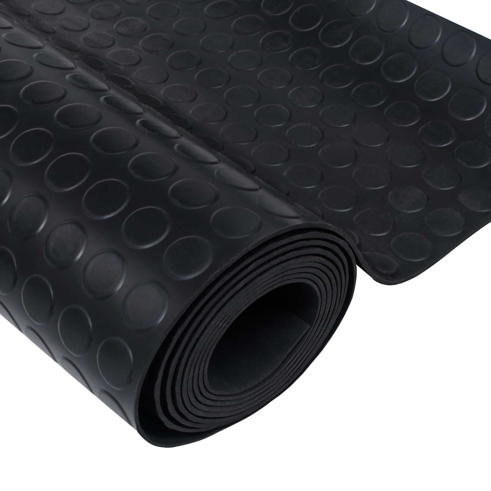Bodenbelag Schwarz 1 x 2 m Gummi