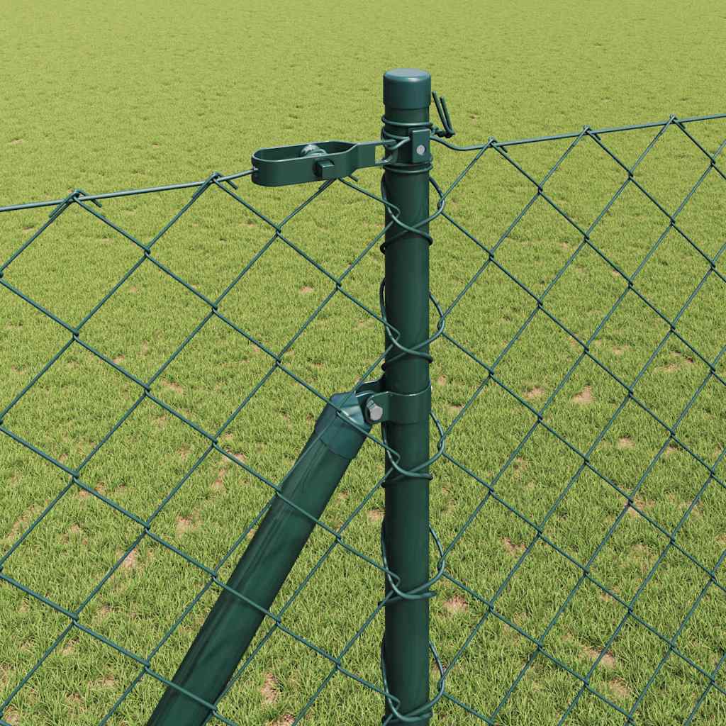 Outdoor Kettenglied-Zaun Erdfixierung 10 x 0,4 m Grün Netz