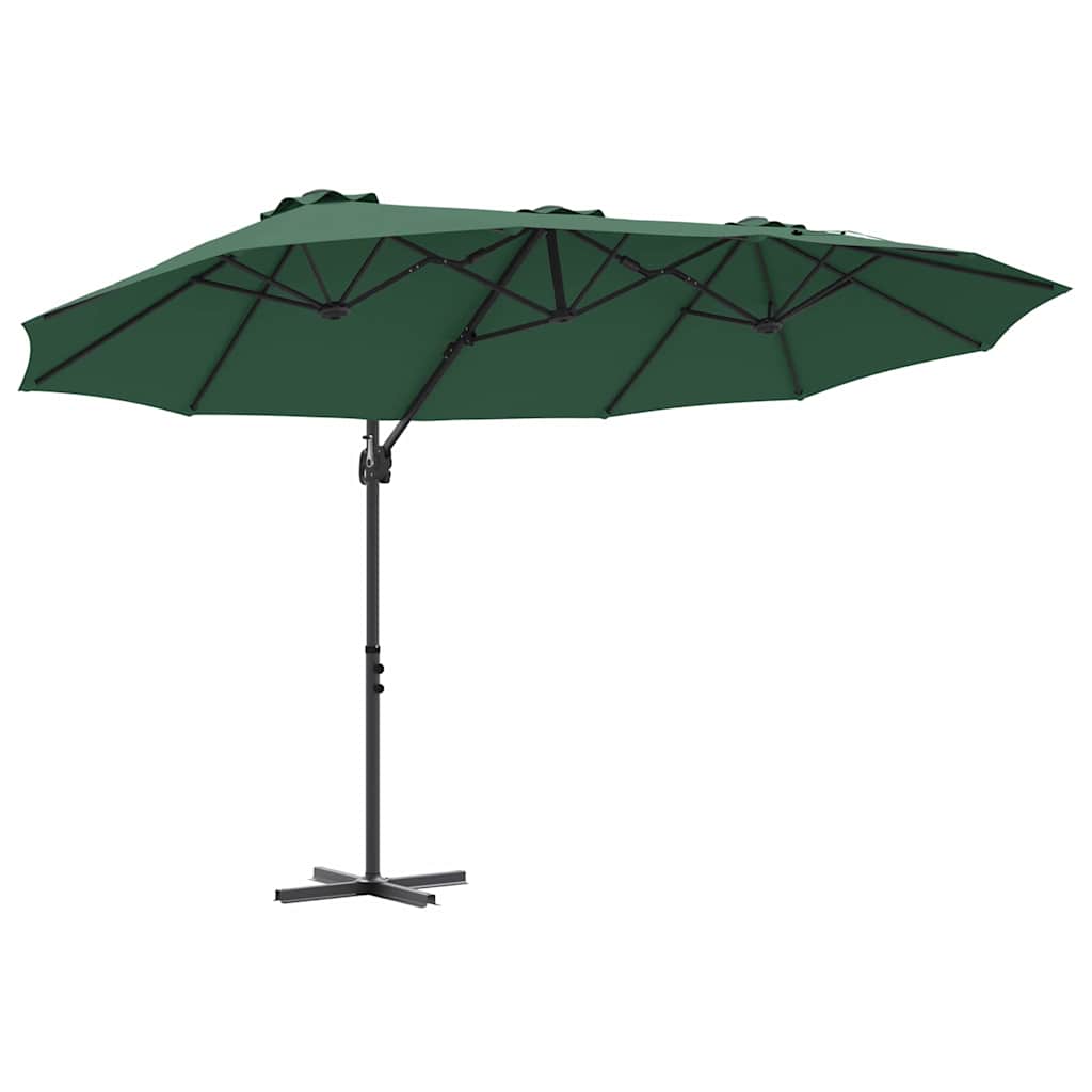 Sonnenschirm Sand 372 x 198 x 243 cm Polyester und Aluminium