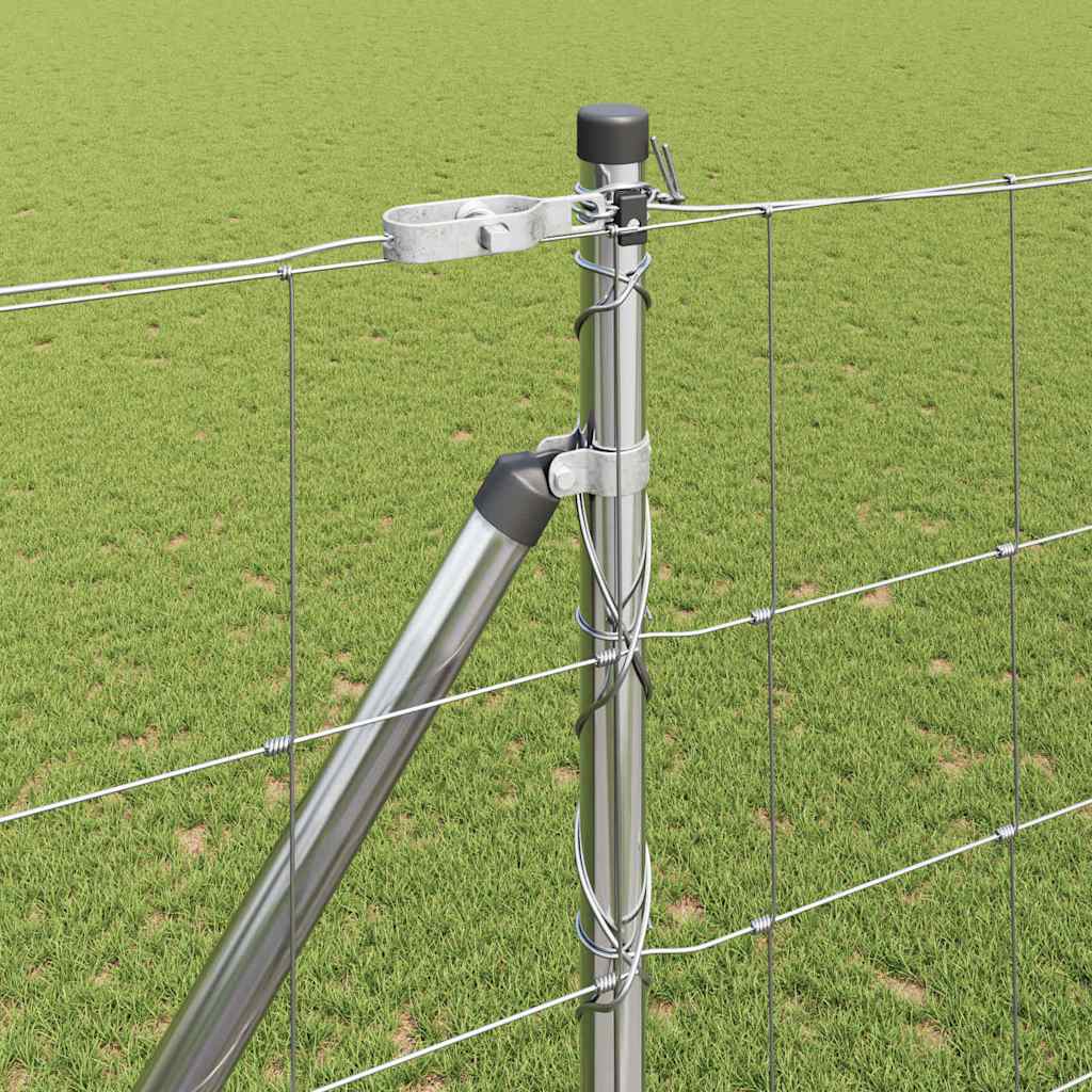 Ground Fix Geschweißter Drahtzaun 25 x 0,8 m Silber Netz
